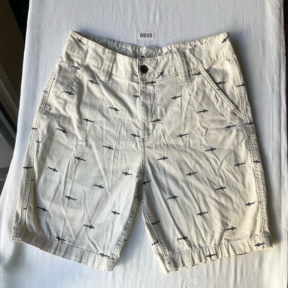 Roebuck & Co. Men’s Casual Flat Front Khaki Shorts size 32, Ivory Off White